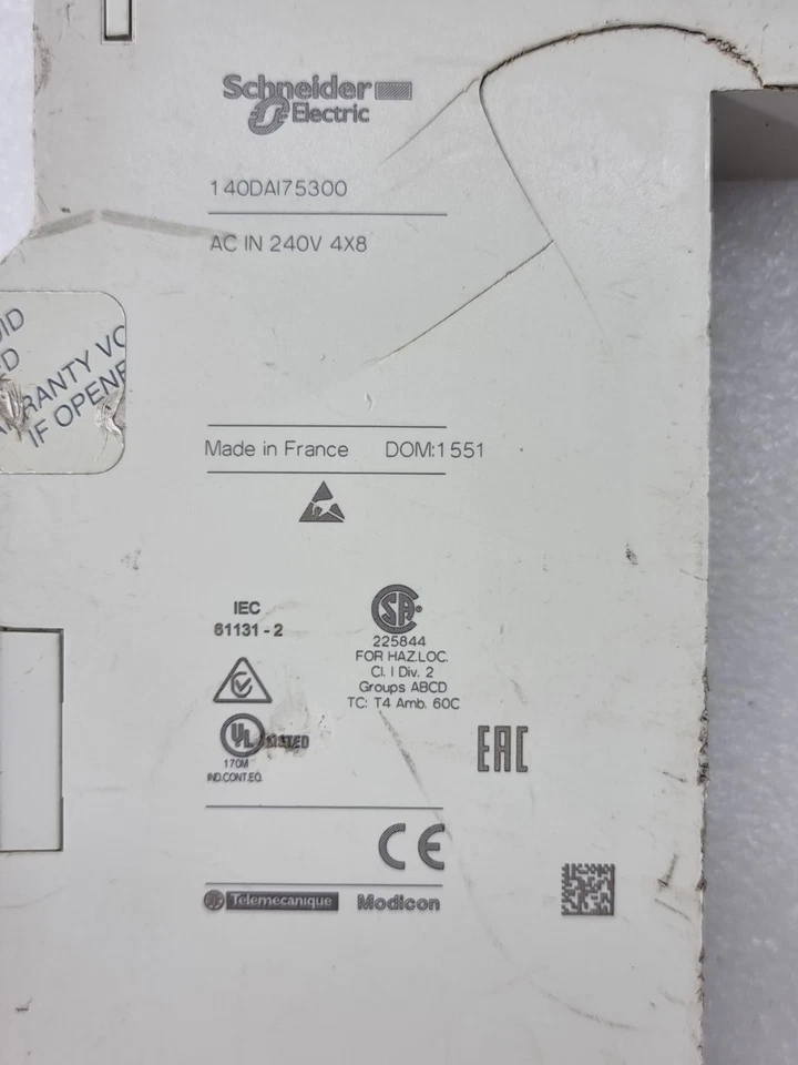 SchneiderElectric 140DAI75300 140-DAI-753-00 Modicon Quantum 230VAC Input Module